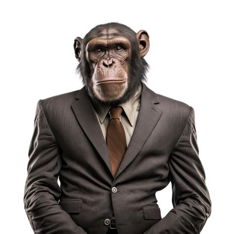 Premium Photo A Monkey Wearing A Suit That Says Monkey On It