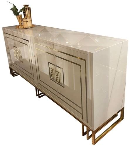 Casa Padrino Luxus Sideboard Grau Gold 220 X 55 X H 92 Cm Edler