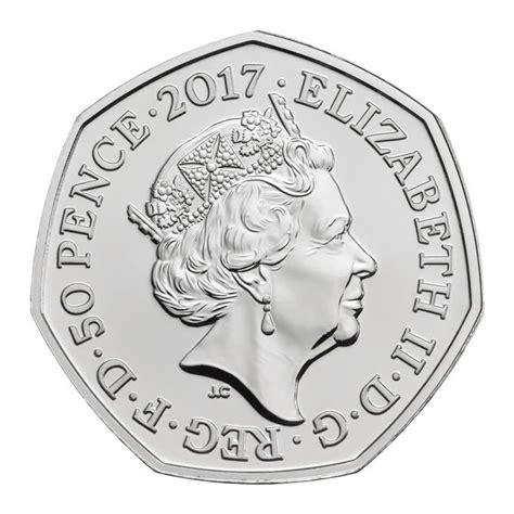 2017 50p Benjamin Bunny UK BU Coin - Comm Coinage