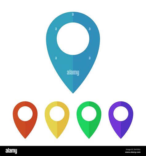 Asignar Pins Punteros Iconos Planos Se Al Para Mapa De Ubicaci N