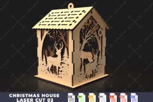 Christmas House Laser Cut SVG File 15 Graphic By LaijuAkter Creative