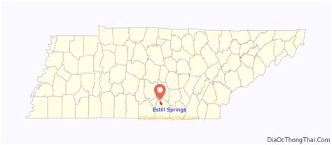 Map of Estill Springs town