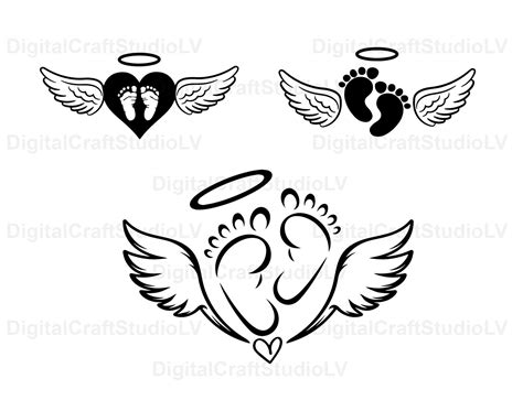 Baby Loss Memorial Svg Bundle Memorial Svg Baby Footprint Baba Lose