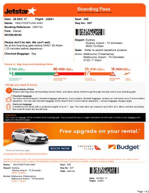 Jetstar Boarding Pass Complete With Ease Airslate Signnow