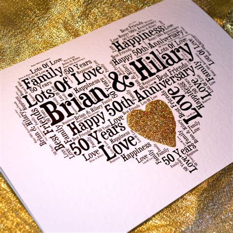 50th Wedding Anniversary Card Messages - Printable Templates