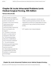 Chapter 56 Acute Intracranial Problems Lewis Medical Surgical Nursing