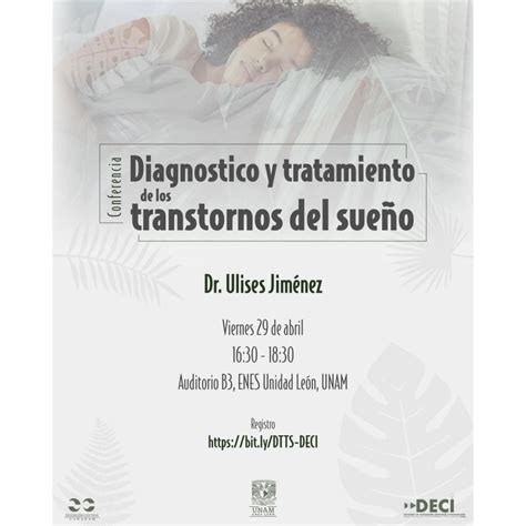 Conferencia Diagn Stico Y Tratamiento De Los Trastornos Del Sue O