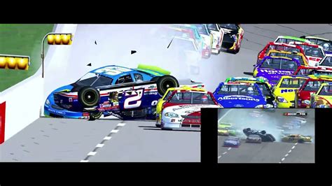 Nr Johnny Sauter Flip Talladega Reenactment Youtube