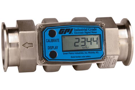 Inline Digital Turbine Flow Meter Triclove Hygeinic Fittings