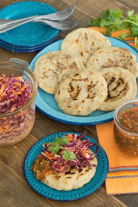 Bean And Cheese Pupusas With Curtido Nibbles And Feasts