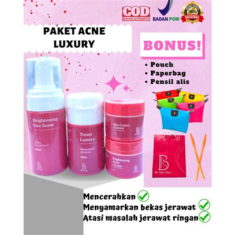 Jual Paket Acne Luxury Bg Skin Untuk Merawat Wajah Berjerawat Ringan