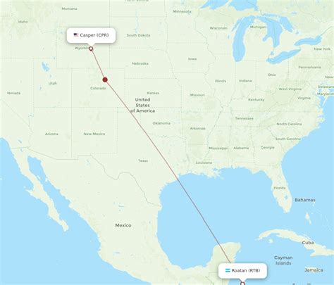 All Flight Routes From Roatan To Casper Rtb To Cpr Flight Routes