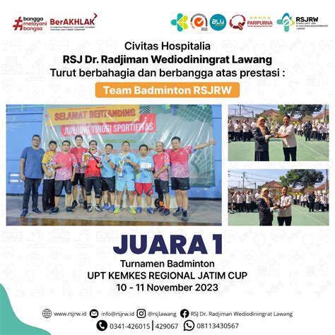 SELAMAT TELAH MERAIH JUARA BERTAHAN JUARA 1 TURNAMEN BADMINTON UPT