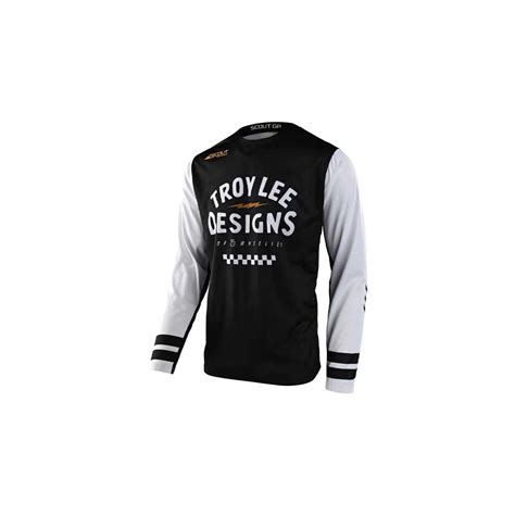 Maglia Troy Lee Designs Scout GP Ride On Nero Bianco