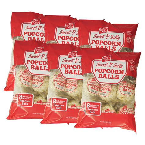 6 Pack Kathy Kaye Sweet And Salty Popcorn Balls 8 Ct 1 Oz