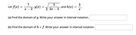 Solved 7 Let F X G 2 2 5 And H 2 2x 5 B Co