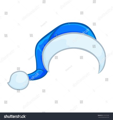 Blue Santa Hat Stock Vector Illustration 519573226 Shutterstock