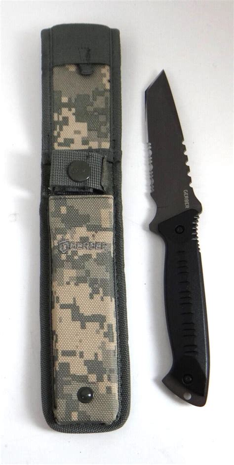 Gerber Warrant Combo Edge Tanto Fixed Blade Knife W Original Sheath 4689797598