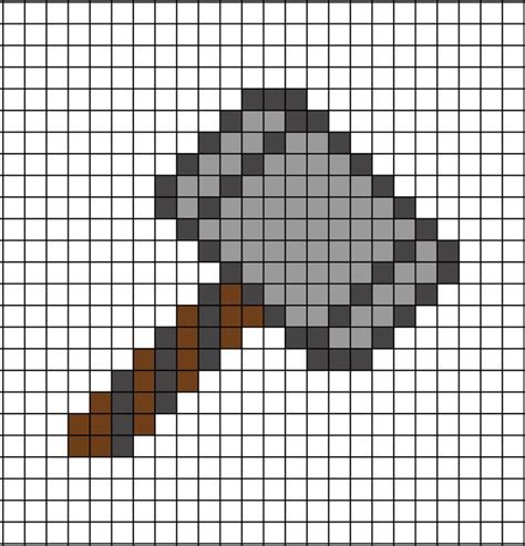 Mjollnir (Thor's hammer) Pixel Art in 2022 | Pixel art, Pixel art grid, Pixel art pattern