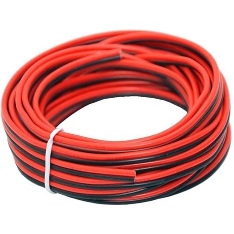 Fil Lectrique En Silicone Awg M Tres Noir M Rouge M Ligne