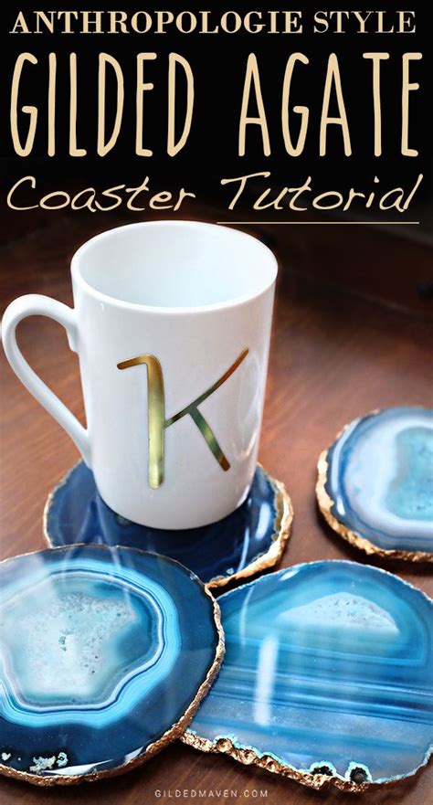 Gilded Agate Coaster Tutorial The Southern Gloss Agate Coasters