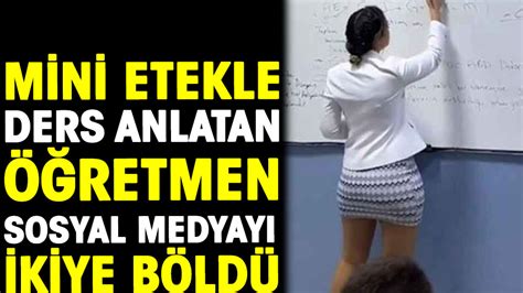 Mini etekli öğretmen sosyal medyayı ikiye böldü