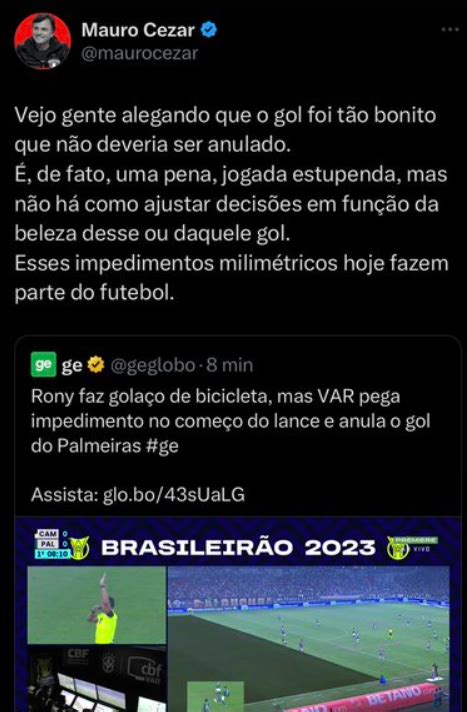 Ba Da Imprensa On Twitter Impedimento Milim Trico Do Meu Time