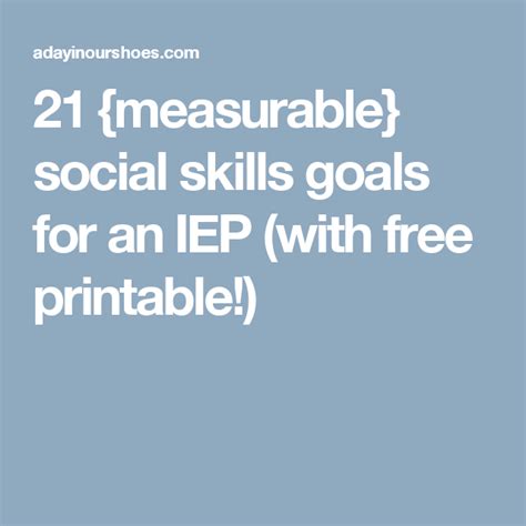 Social Goals For An Iep Social Skills Social Emotional Sel