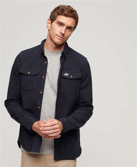 Men S Trailsman Relaxed Fit Overshirt In Deep Navy Superdry Us