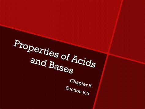 PPT - Properties of Acids and Bases PowerPoint Presentation, free ... 
