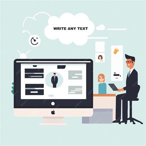 Premium Vector | Employee office graphics illustration