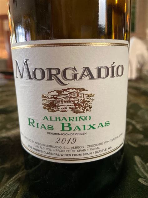 2019 Morgadío Albariño Rías Baixas Spain Galicia Rías Baixas