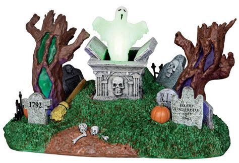 Haunted Village Cemetery Lemax Spooky Town Halloween Village Lemax