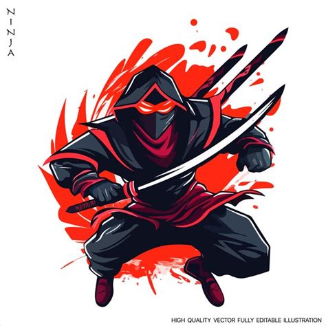 Premium Vector Ninja Mascot Logo Vector Template Creative Ninja