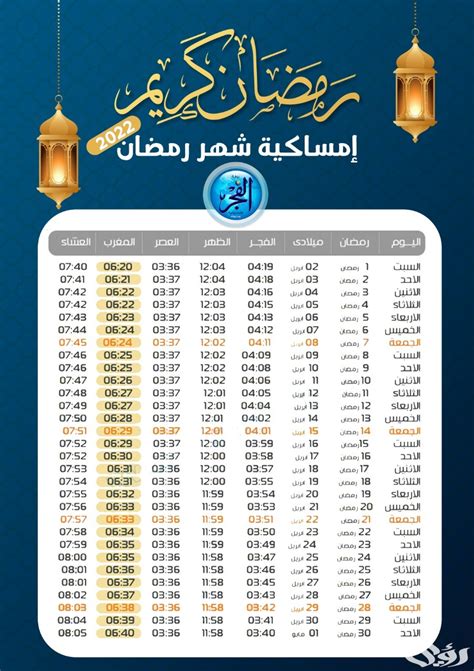 جدول جميع إجازات وعطلات رمضان 2023 موقع رؤية