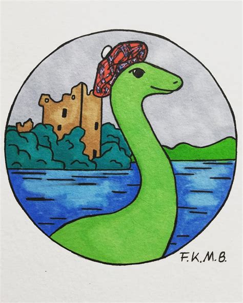 I Coloured The Nessie Drawing I Didnt Used Much Shading Because I