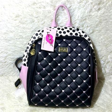 Betsey Johnson Luv Betsey Backpack Black Pink White Nwt Ebay