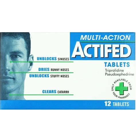 Actifed Cold And Allergy Tablets Tag Dock Pharmacy