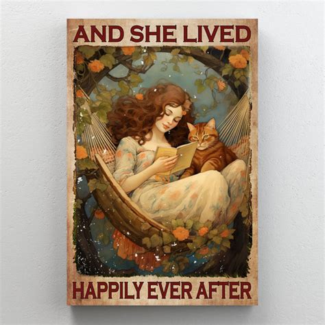 Trinx Cat And She Lived Happily Ever After On Canvas Print Wayfair