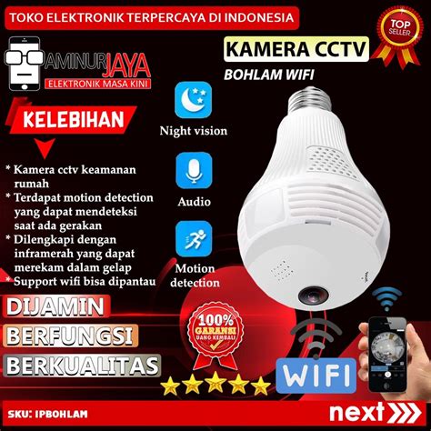 Jual Spy Kamera Cctv Lampu Bohlam Led Panoramic V Wifi Kamera Ip