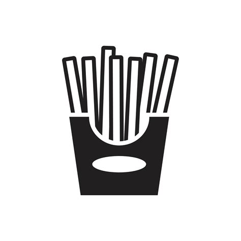 French Fries Icon Template Black Color Editable French Fries Icon