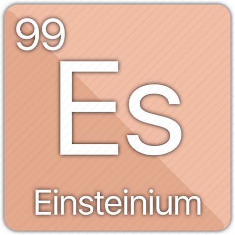 Atom, atomic, einstein, einsteinium, element, periodic, periodic table icon