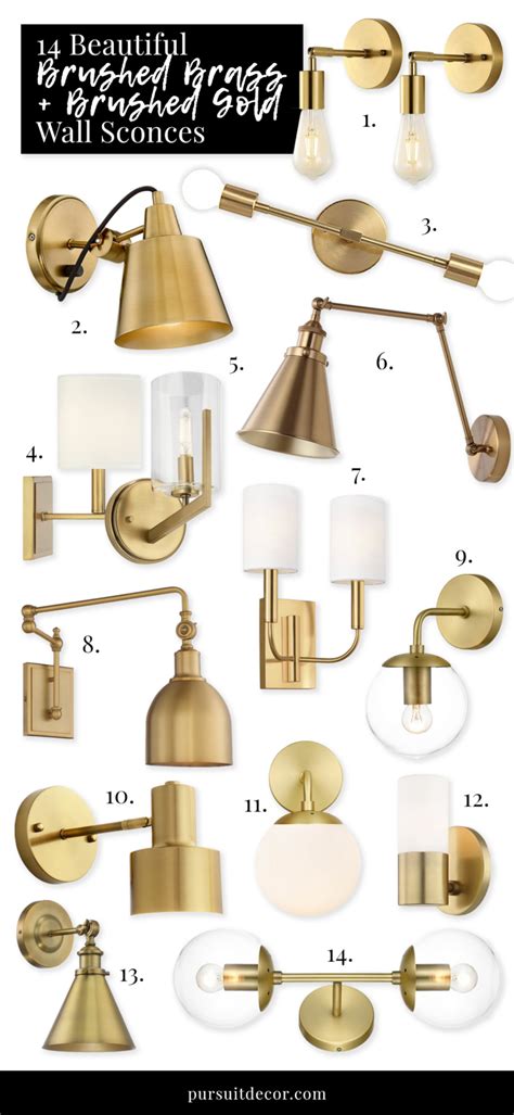 14 Beautiful Brass And Brushed Gold Wall Sconces Pursuit Decor