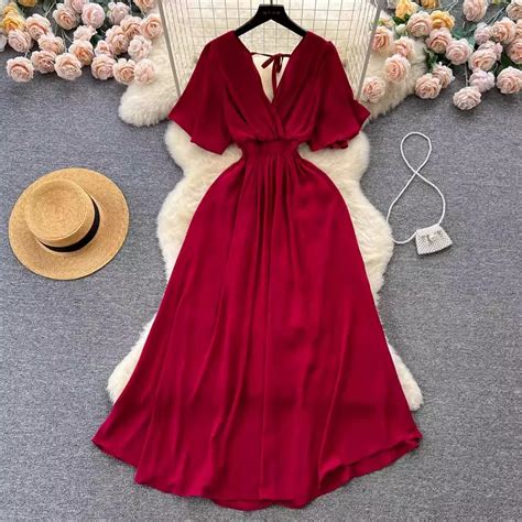 YuooMuoo Vestido Largo Bohemio De Gasa Para Mujer Traje Sexy De Dos