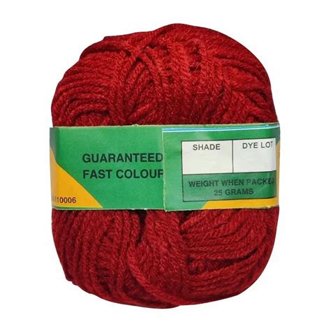 Dyed Red Acrylic Weaving Yarn For Knitting Count 20 At Best Price In
