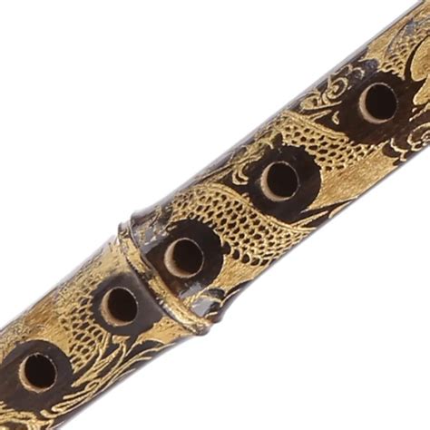 Flutes Woodwind Black Bamboo Chinese Yunnan Bawu G For Key Pipe Music