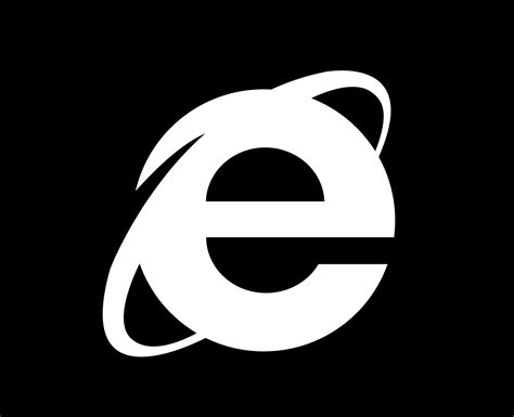 Internet Explorer Browser Logo Brand Symbol White Design Software