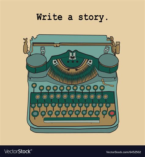 Retro typewriter Royalty Free Vector Image - VectorStock