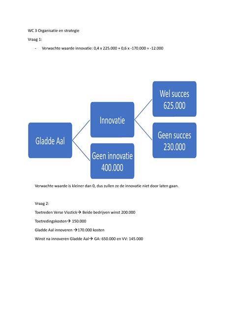 Werkcollege 3 Organisatie En Strategie WC 3 Organisatie En Strategie