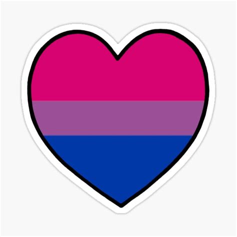 Bisexual Lgbt Pride Heart Sticker For Sale By Squishy Squishy Redbubble